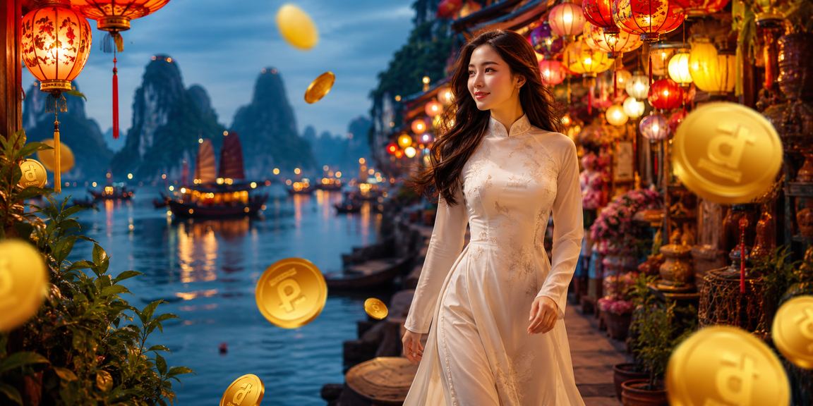 Trải nghiệm ứng dụng casino vltkh5 tại Hạ Long Bay với áo dài truyền thống
