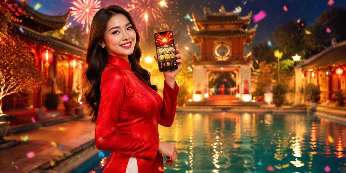 Người chơi trải nghiệm slot game tại Hà Nội với trang phục áo dài