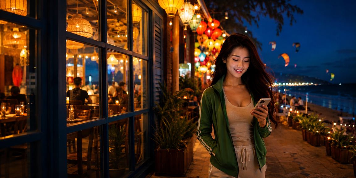Người dùng tại Mũi Né trải nghiệm casino trực tuyến vltkh5 trên điện thoại bên tách cà phê buổi sáng